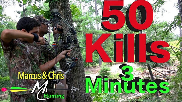 ハンターが殺した50匹の動物のハンティングシーンを3分にまとめたグロ動画。