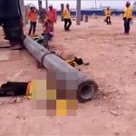 【閲覧注意】工事現場での事故。死亡した作業員のグロ動画2本。