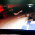 【超！閲覧注意】酔っ払った男、転倒してトラックに頭を潰されるグロ動画。