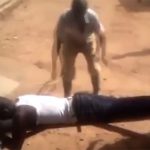 既婚女性と寝た男、ムチ打ちの刑となった動画。