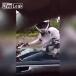 文句を言うために横付けしてきたバイク乗り、盛大に事故る動画。