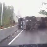 運転中に対向車のトラックが “横転して迫ってくる” とか怖すぎる･･･。