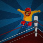 プロレスラーがロープ上からジャンプしてヤバイことに･･･。