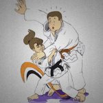 マチェーテを持った男を華麗に “一本背負い” する警察官。