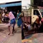 「祭りだ！踊れ踊れ！」→ トラックに轢かれてしまう。