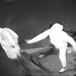 【笑撃】2人の強盗、まるでコントのような映像が撮影されてしまう。