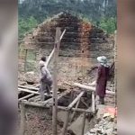 解体現場にて予想外すぎるアクシデントで負傷する作業員。