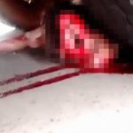 【閲覧注意】バイクとバスの衝突事故。路上に脳ミソが転がっているっていうことは･･･。