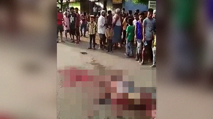 【閲覧注意】トラックに轢かれたであろう男性の死体、ぐっちゃぐちゃ･･･。