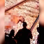 【閲覧注意】列車に轢かれて真っ二つになってしまったグロ動画。