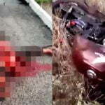 【超！閲覧注意】バイク事故によりグチャグチャになってしまったグロ動画。