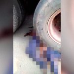 【閲覧注意】トラックのタイヤに引き摺られて死亡した女性のグロ動画。