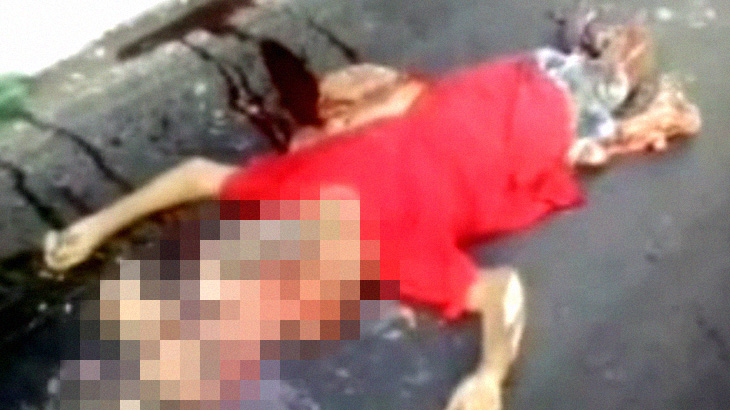 【超！閲覧注意】ペシャンコになった老人･･･。