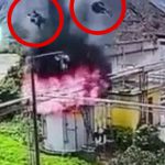 【衝撃映像】ガスタンク修理中の作業員、爆発により吹き飛ばされてしまう。