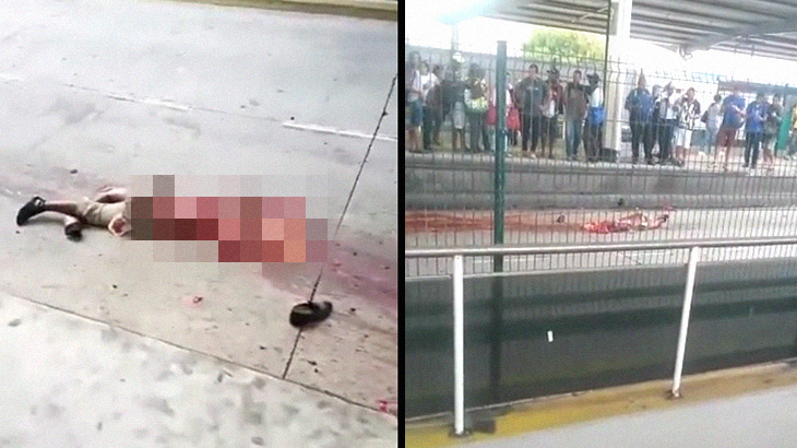 【超！閲覧注意】バスに轢かれて “内臓が飛び出して” 死亡したグロ動画。