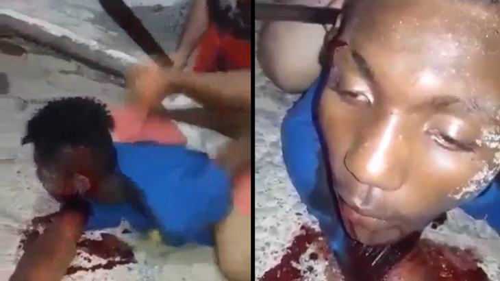 【閲覧注意】泥棒の男、マチェーテで首を切られて殺されてしまう･･･。