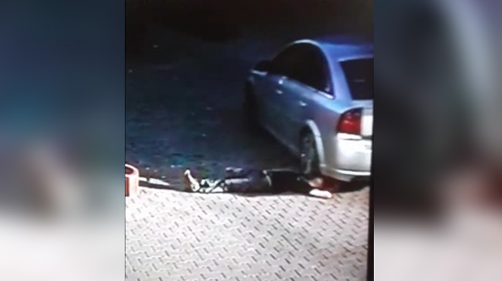 駐車場で昼寝していた男、バックしてきた車に頭を踏まれてしまう･･･。