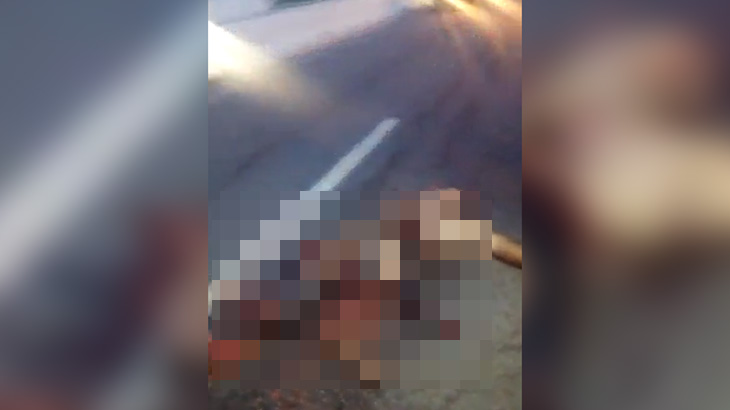 【超！閲覧注意】車にすり潰されて死亡した人間の身体、何がなんだか分からない･･･。