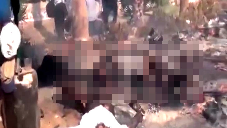 【閲覧注意】自爆テロにより、焼死した人間たちの死体･･･。