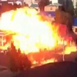 【衝撃映像】ガソリンスタンドが大爆発する瞬間。