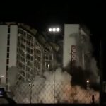 ホテルの爆破解体失敗映像 in ラスベガス。