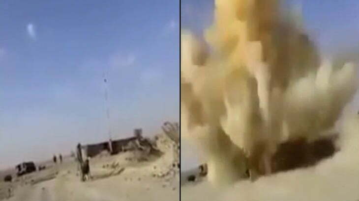 【衝撃映像】爆弾処理に失敗した処理班が吹き飛ばされてしまう瞬間。