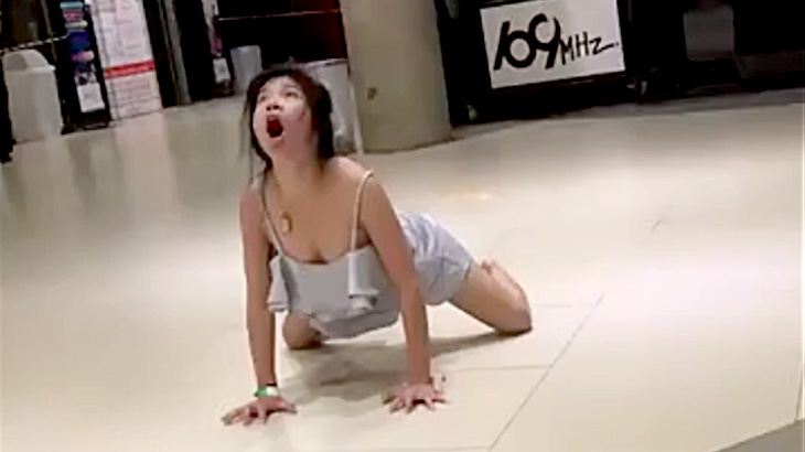 ドラッグでおかしくなってしまった女性。