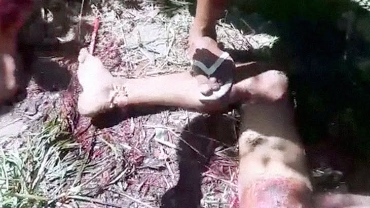 【閲覧注意】殺した相手の身体をとことんバラバラにするギャングたちのグロ動画。