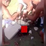 【閲覧注意】男性の頭をギャングたちが一斉にナイフでザクザク刺すグロ動画。