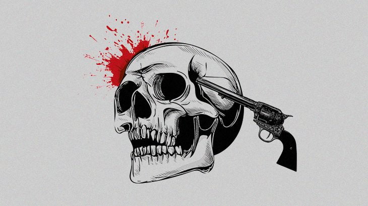 【閲覧注意】銃で撃たれた頭が弾け飛ぶ瞬間を撮影したグロ動画。