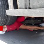 【閲覧注意】トラックのタイヤで顔を完全に破壊されて死亡した女性のグロ動画。