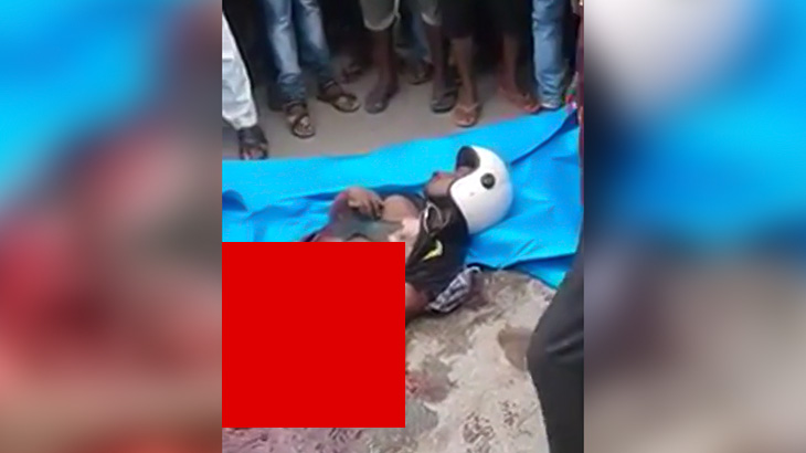 【閲覧注意】事故で内臓がごっそり飛び出て死亡した男性のグロ動画。