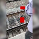 【閲覧注意】電車に轢かれて身体をバラバラにされて死んだ男のグロ動画。