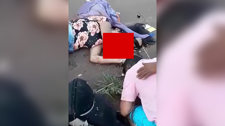 【閲覧注意】トラックに轢かれた女の子、脳が飛び散って死亡したグロ動画。