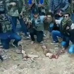 【閲覧注意】バラバラにした死体を前にライバルギャングにメッセージを送るグロ動画。