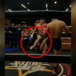 【閲覧注意】自分が放ったローキックで脚が折れてしまったMMAファイターの映像。