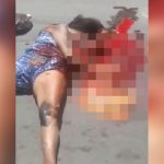 【閲覧注意】トラックに轢かれて内臓がごっそり飛び出して死亡した女性のグロ動画。