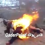 【閲覧注意】殺害した敵兵の身体に火を放つ映像。