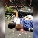 【閲覧注意】バイクで転倒して頭から脳がこぼれてしまった男の死体映像。