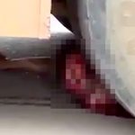 【閲覧注意】バスのタイヤで頭を割られてしまった男の死体映像。