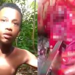 【閲覧注意】まだ10代の男性が首を切られて殺害されるグロ動画。