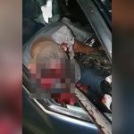 【閲覧注意】事故で頭に長い鉄板が突き刺さって死んでしまった男性の映像。