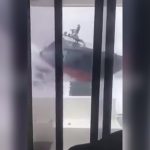 沿岸警備隊の船から逃げるギャングたちの映像。