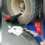 【閲覧注意】トラックに轢かれて脚がちぎれて頭が破裂したバイカーの死体映像。