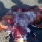 【閲覧注意】トラックのタイヤで?を潰され内臓が飛び出た男のグロ動画。