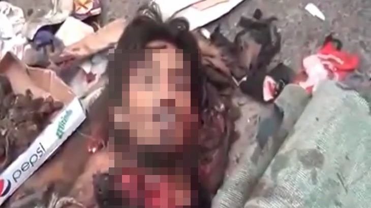 閲覧注意 自爆テロで身体バラバラに吹き飛ばされた男の死体映像 カルマニマ