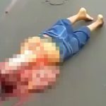 【閲覧注意】バイク事故で胴体を切断された男のグロ動画。