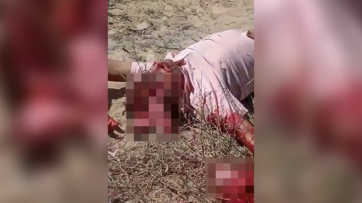 【閲覧注意】ショットガンで頭を吹き飛ばされた男性の死体映像。