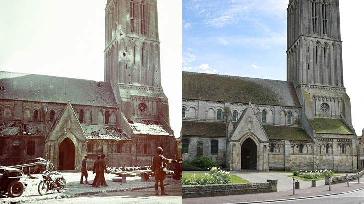 フランス・ノルマンディーの第二次世界大戦中と現在を比較した画像集