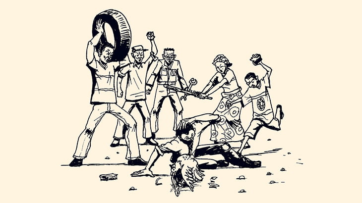 【閲覧注意】盗みを働いた者はマチェーテで切り刻まれて燃やされる国、アフリカ（動画）